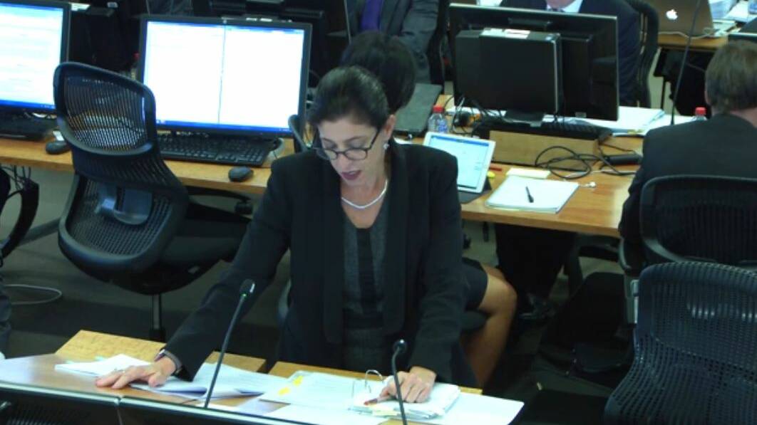 Counsel assisting Naomi Sharp at the hearing on Wednesday.