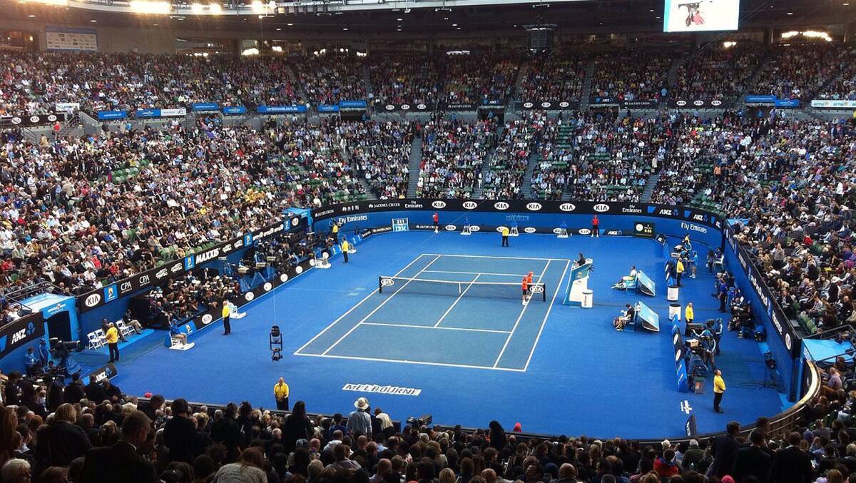 The Open at Melbourne Park … highlight of the Australian tennis year. 