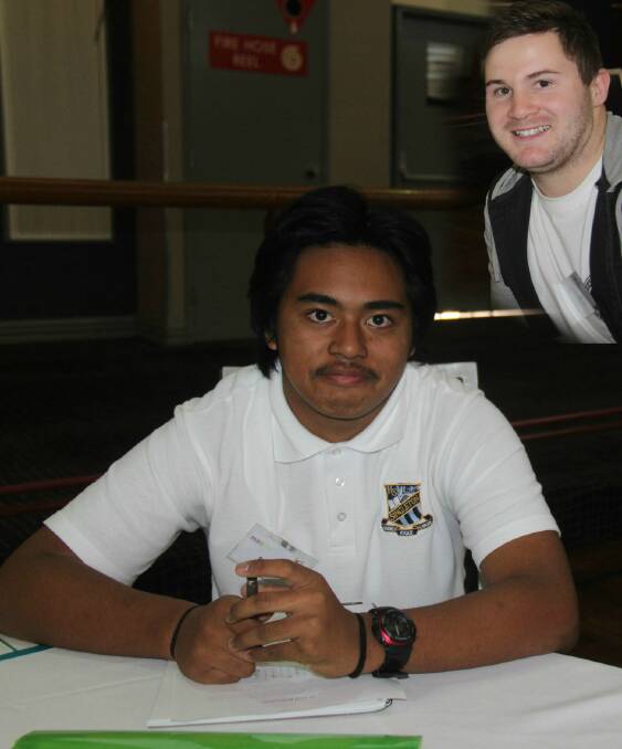 YOUNG LEADER: Singleton High student Rodney Cerezo, pictured with coach Jesse Nash, intends to promote the donation of stuffed toys to local hospitals.