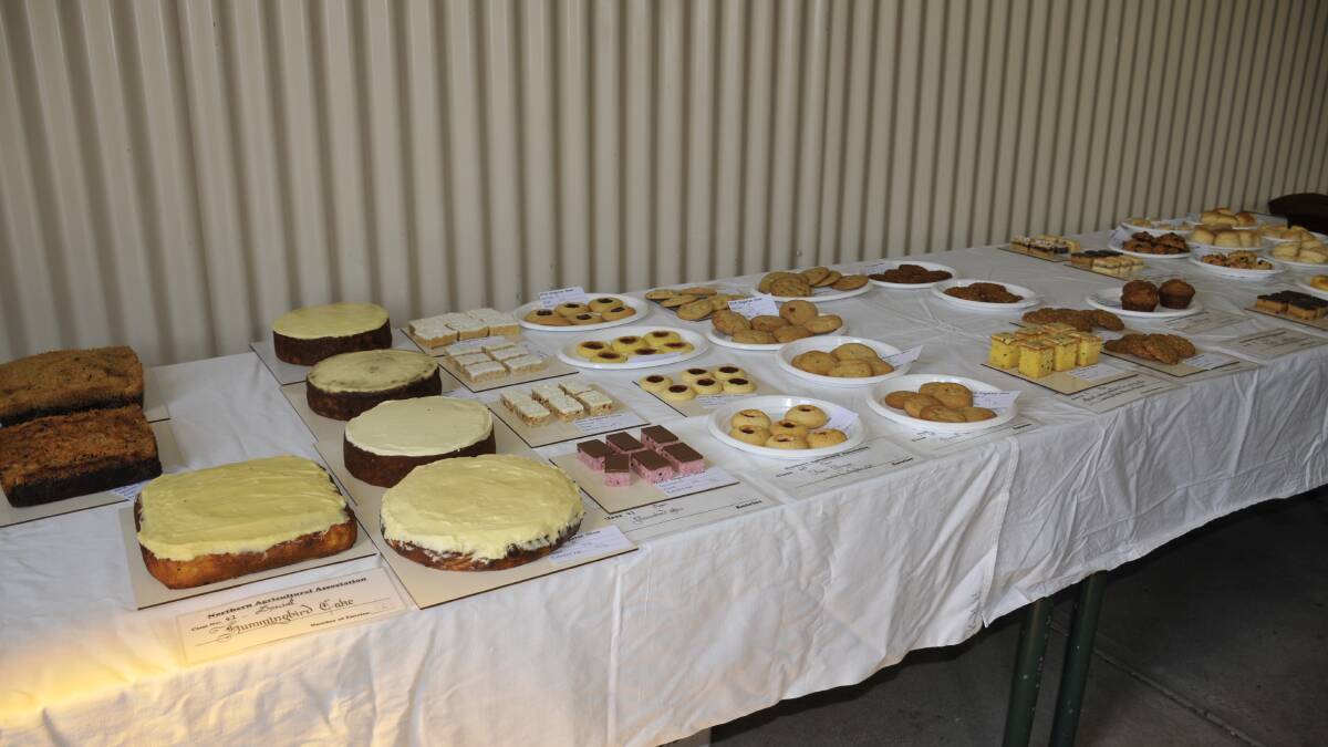 Line up of entries in the cookery classes at the Singleton Show