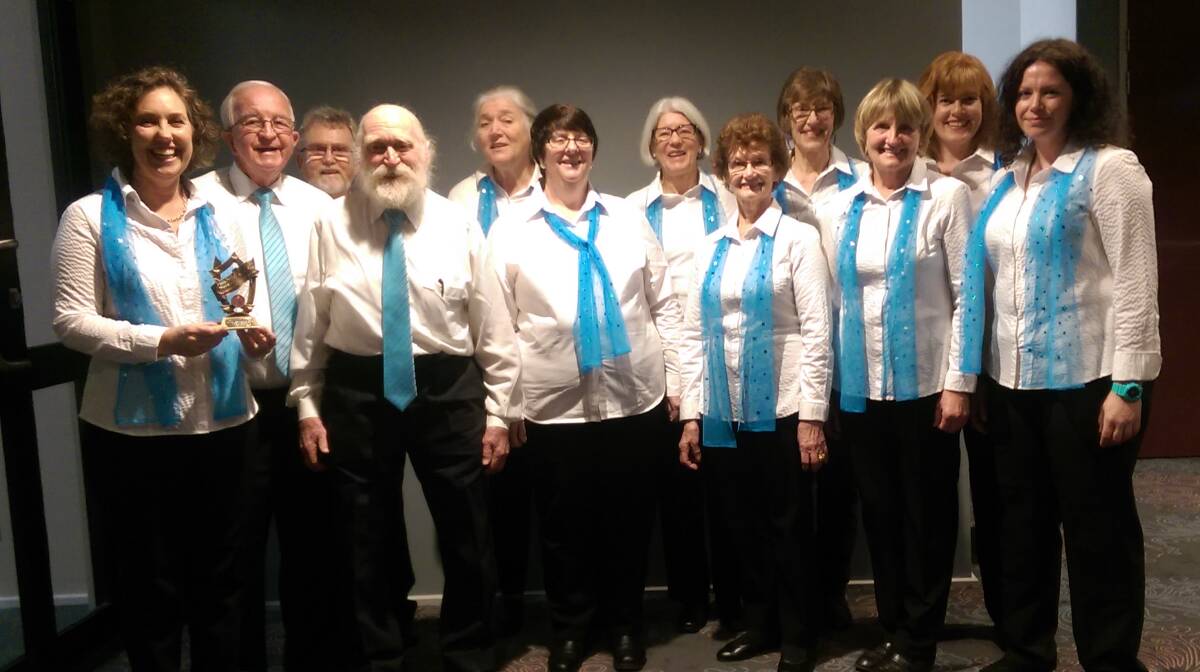 PERFORMING: THE Singleton Singers who gained first place in the Mixed Church or Community Choir – Open Age section of the Upper Hunter Eisteddfod in May.