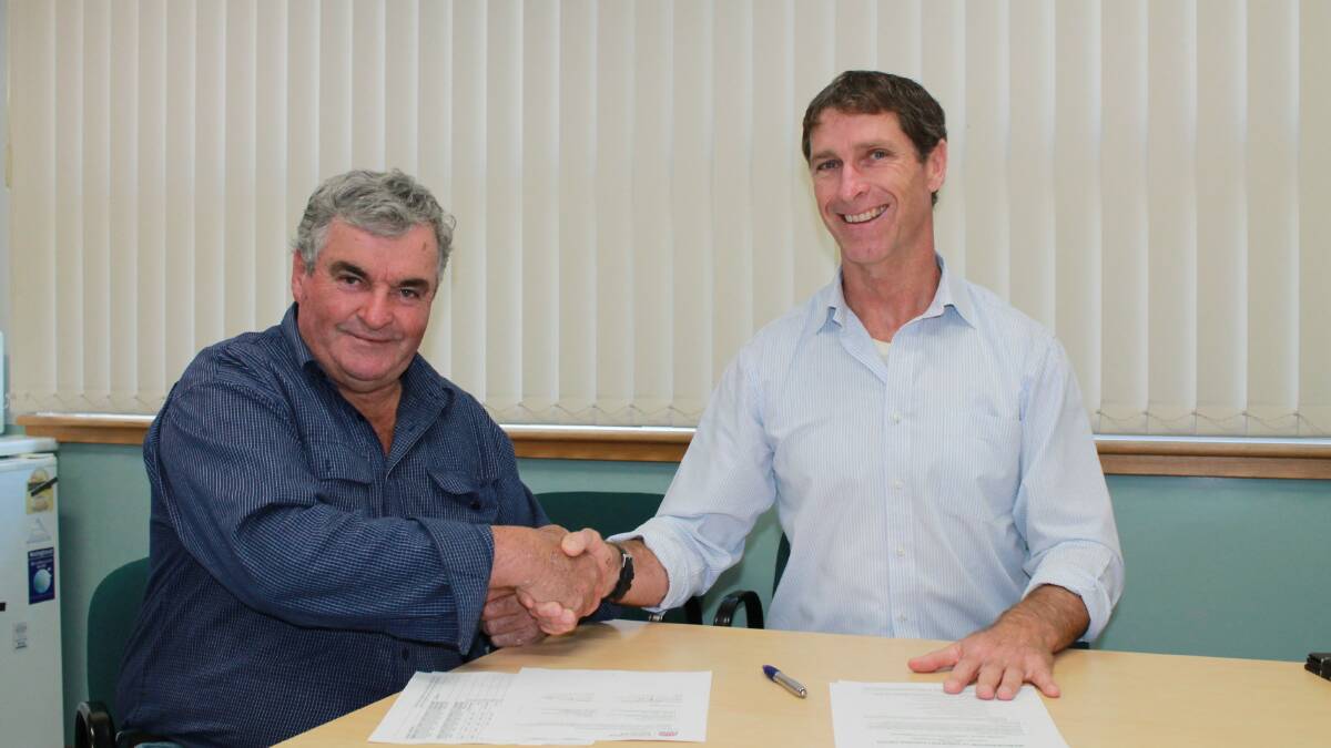 Hunter Valley Combined Wild Association Chairman Craig Murphy signing a Memorandum of Understanding with Hunter Local Land Services General Manager Brett Miners