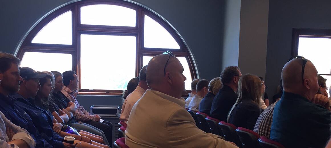 Nathan Tinkler with his father in front at today's PAC hearing in Muswellbrook.