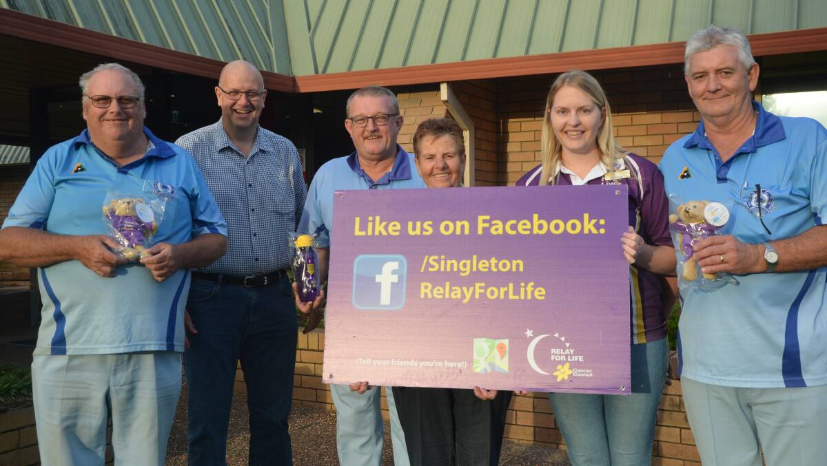 PARTNERSHIP: Singleton Relay For Life committee chairperson April Young with board members of Club Singleton on Sunday.