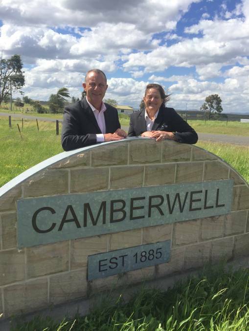 FANTASTIC NEWS: Upper Hunter MP Michael Johnsen and Singleton mayor Sue Moore at Camberwell.