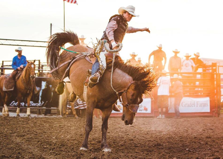 SADDLE BRONC: Singleton local Josh Barnett is proving himself to be a fierce competitor in the IPRA season. He is currently ranked ninth in the world, with a chance of qualifying for world finals. Photo: Emily Gethke Photography