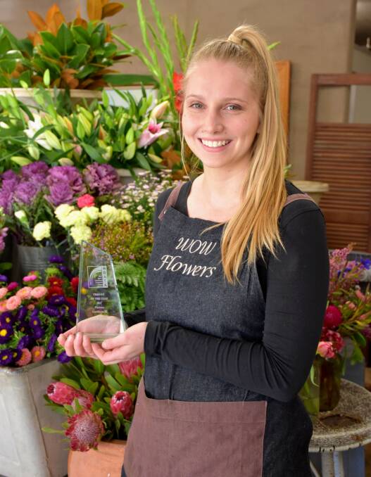 FANTASTIC FLORIST: Lili Robinson has been named the 2017 Trainee of the Year for her efforts during her Certificate III in Floristry and her work at WOW flowers. 