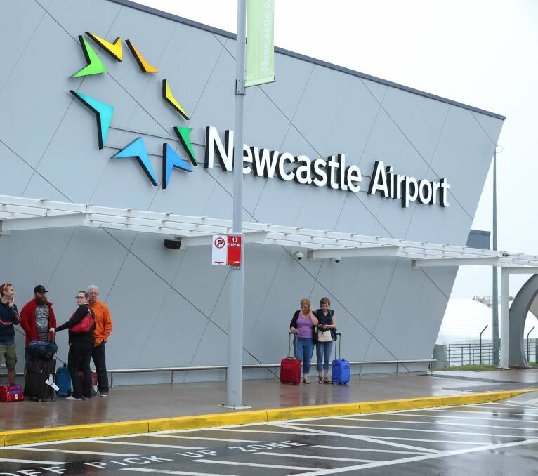 Newcastle Airport was a welcome sight for passengers after an engine failed during a flight