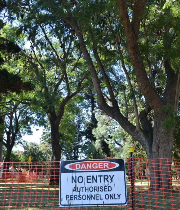 BAT PROBLEM:  Twenty-four hours after Burdekin Park was closed, the sign was covered in bat faeces and it is not known how long it will be closed for.