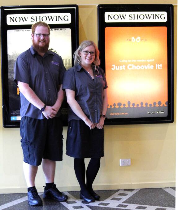 Singleton Majestic Cinemas supervisor Josh Tucker and manager, Rhiannon Manning who are excited to offer this new service.
