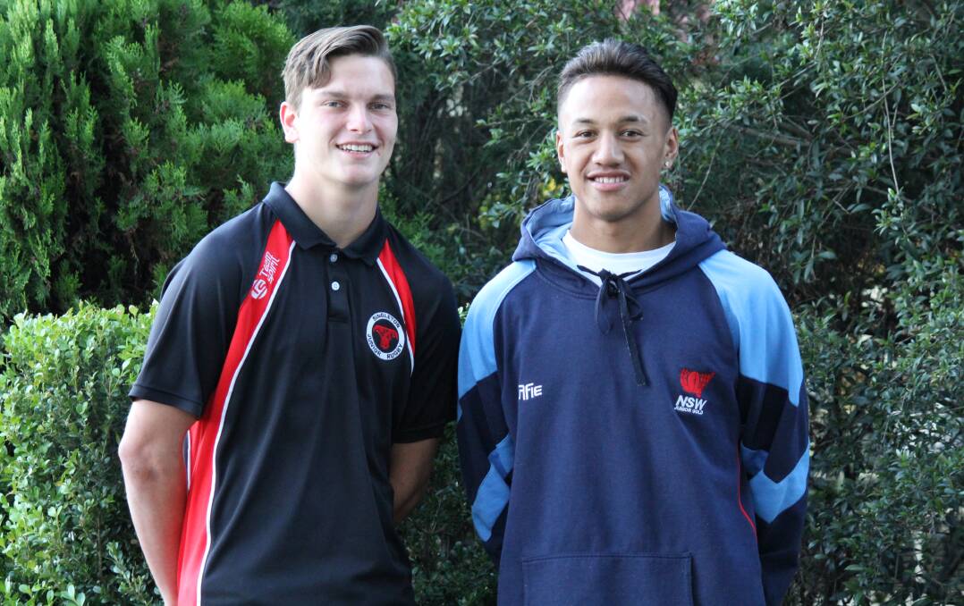 TALENTED PAIR:  Jayden Duff and Maui Carroll are off to the NSW All Schools Rugby Union Championships.