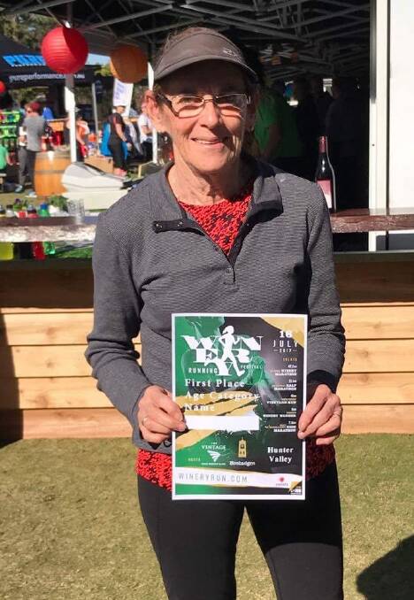 LOCAL:  Pam Bowden came first in her age group at the Hunter Running Festival.