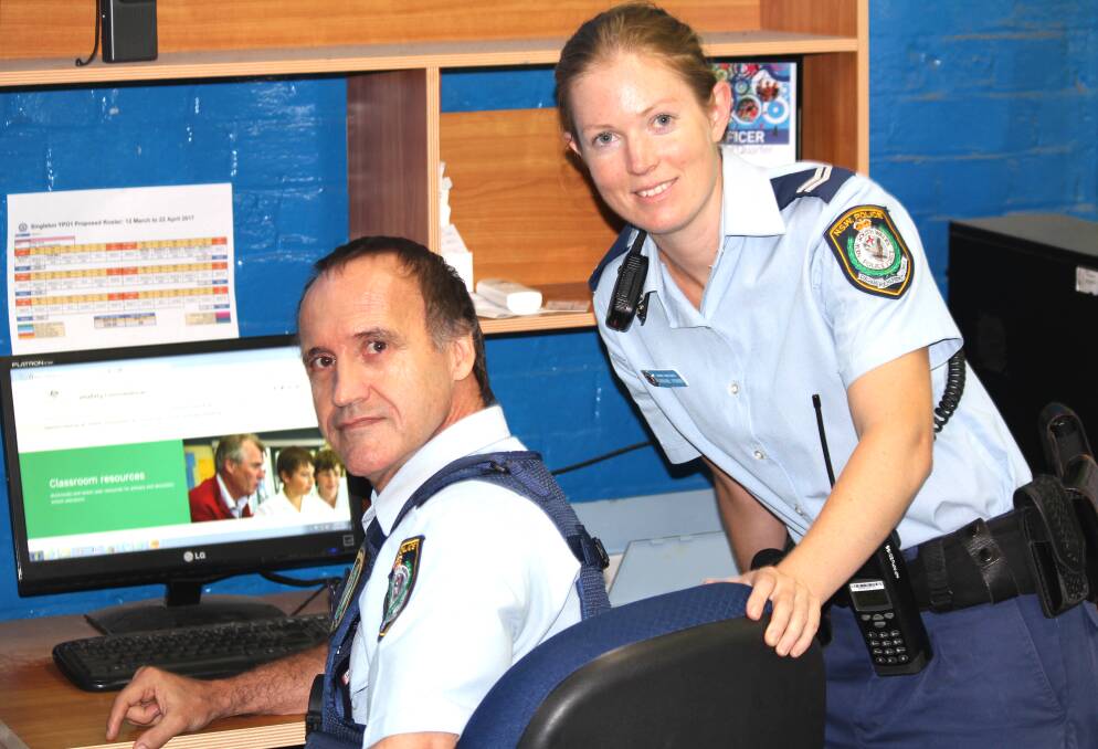Police Youth Case Managers, Senior Constables Scott O’Riley and Lorraine Upward.