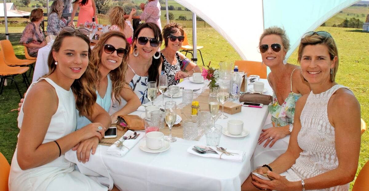 LOVELY DAY:  Jess Alexander, Steph Bluff, Megan Riley, Kerrie Thorpe,  Sharee McLoughlin and Sonia Alexander.