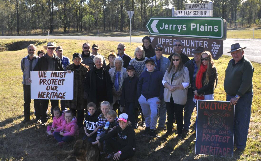 WALLABY SCRUB ROAD: Local residents protesting to save the historic road in 2016.