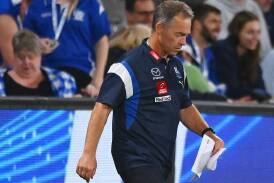 Norths coach Alastair Clarkson is open to recruiting experienced players at the struggling AFL club. (Morgan Hancock/AAP PHOTOS)