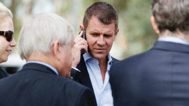 "My personal commitment to you": Mike Baird shares the love via test message. Photo: James Brickwood