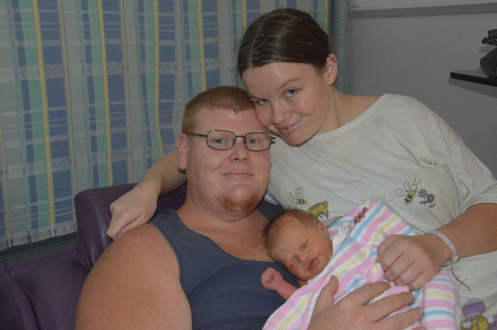 Joshua Townsend and Chloe Bradley with baby Kayla-Rose Elsie Townsend