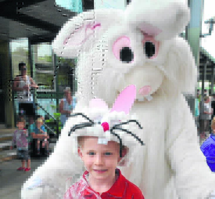 The Easter Bunny presents King Street's Jack Gilmore with some goodies