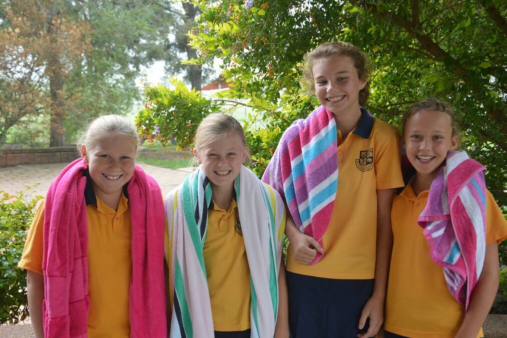 Mount Plesant Public School's senior girls 200 metre relay team Katrina Stephens, Meg Nagle, Tayla Lawrence and Adelaide Sylvester.