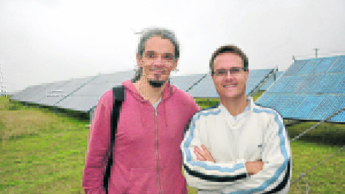 SOLAR EXPERTS: CSIRO photovoltaic researchers Chris Fell and Rhett Evans.