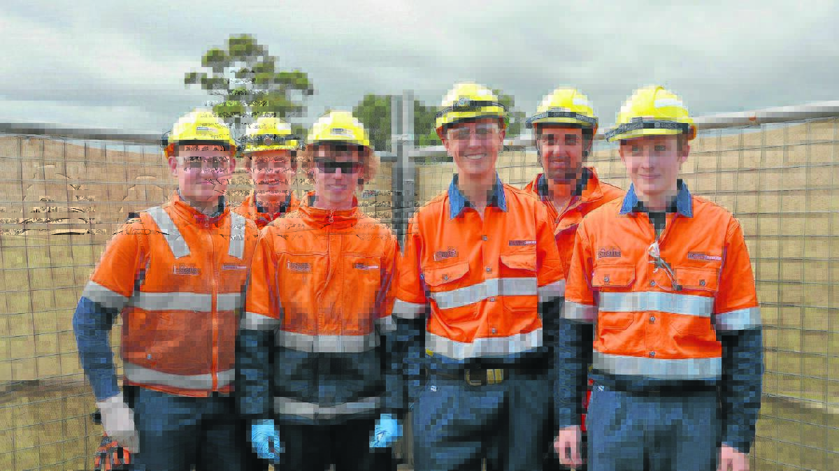 PARTICIPANTS:  Macquarie Generation first year apprentices taking part in the Safety Day,  (Back L- r)back:  Zac Miles, Jayden McCarthy,(front) Jarrod Threlfo, Dale Hannaford, Luke Drayton and Brandon Drury.
