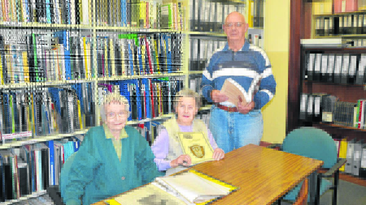 BRANCHING OUT: Family History 
Society Singleton Inc foundation members Dot Clayworth, Miriam Knight and John Tindale will celebrate the organisation’s 30th birthday this month.