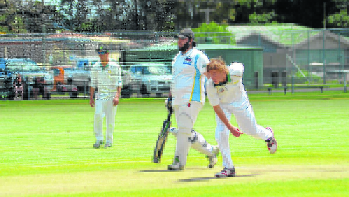 SPEED DEMON: Glendon teenager Max Hillier sends one down in his side’s battle with defending premiers Creeks. He picked up 4/23.