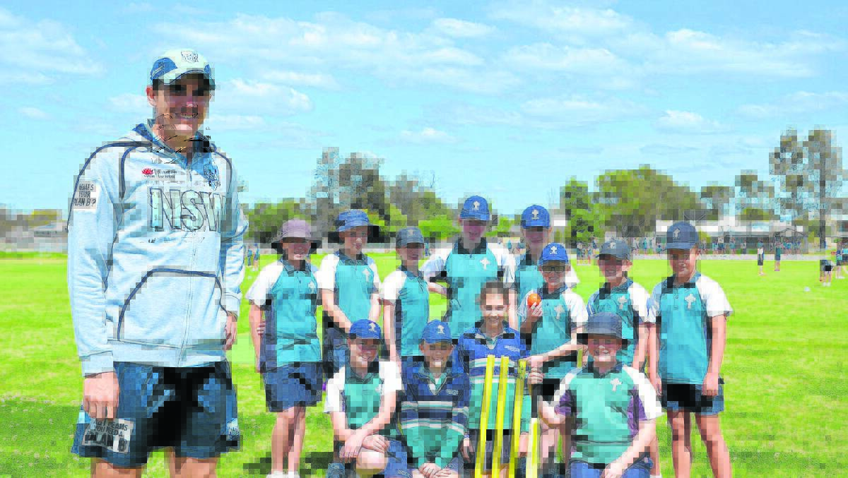 HOWZAT: NSW Blues all-rounder Sean Abbott made an appearance at the MILO T20Blast Schools Cup Gala Day at St Catherine’s College, Singleton, on Wednesday.
