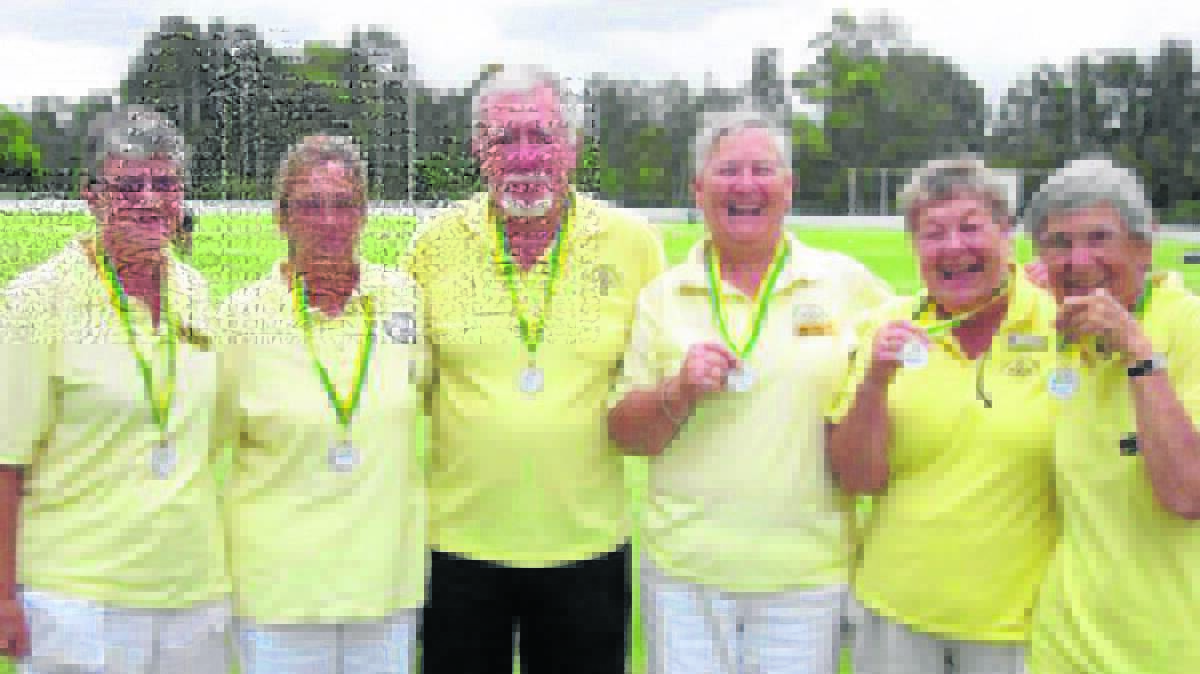 SUCCESS: The Branxton players who were awarded silver and bronze medals in their respective divisions: Maureen Dick, Helen Haines, Rod Dillon, Helen Enright, Fran Klein and Shirley Stevenson.