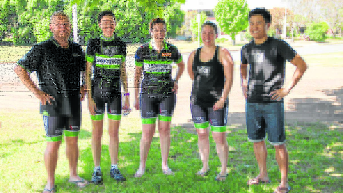CYCLING THEIR WAY TO $1 MILLION: The Soft Cogs committee, from left, Mick Deaves, Tara Hungerford, Angela Nguyen, Bernice Campbell and Kim Nguyen.
