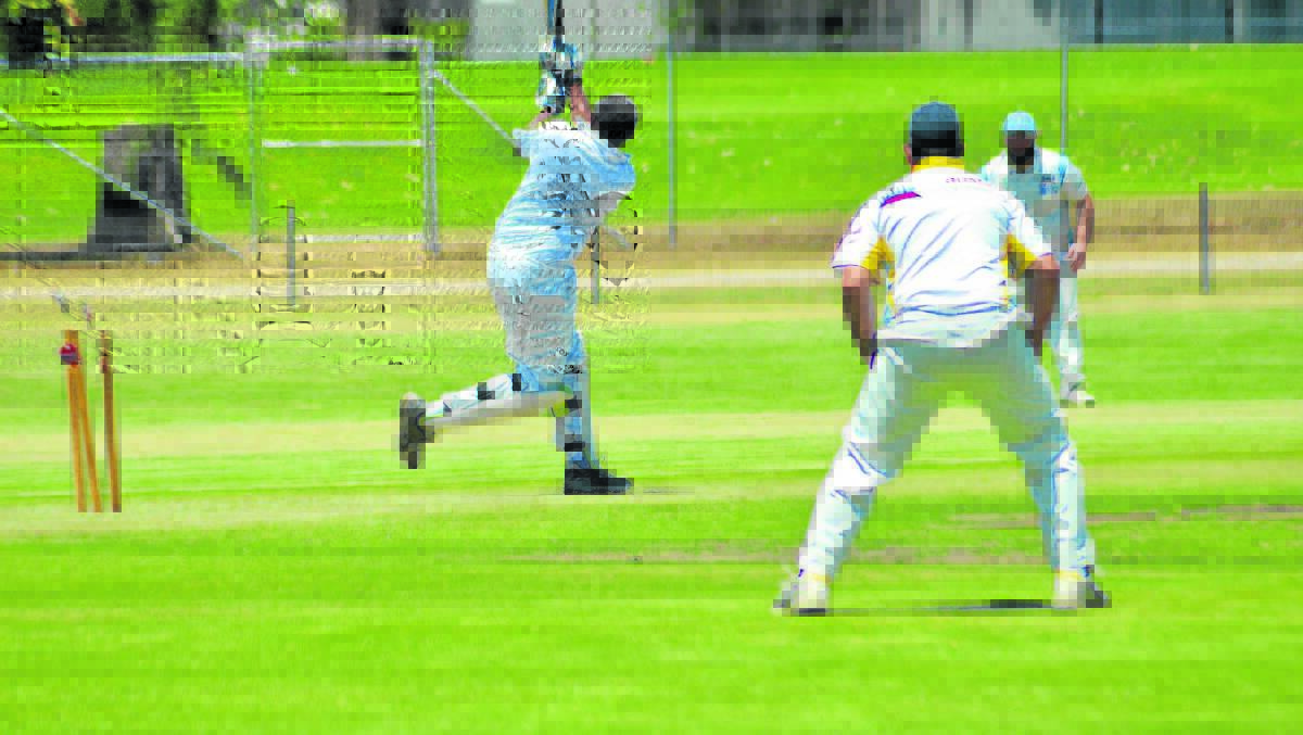 THE CASTLE CRUMBLES: JPC batsman Nathan Levy made five before Hamid Arain rattled his stumps at Howe Park.