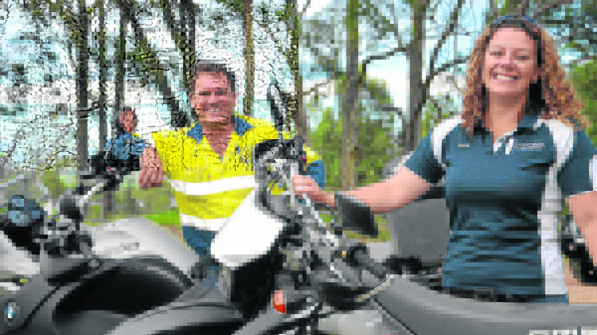 START ‘EM UP: Singleton’s Gerard Hayward and Amanda Dennis are looking forward to the Singleton to Nundle Ride For Ovarian Cancer.
