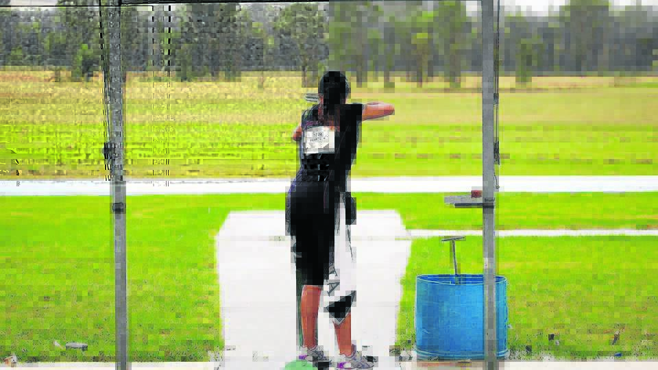 STRONG PERFORMANCE: Singleton Clay Target Club’s Kimberley Pearce narrowly missed the shoot-off for the bronze medal round by one target at the Australia Cup Olympic Trap competition.