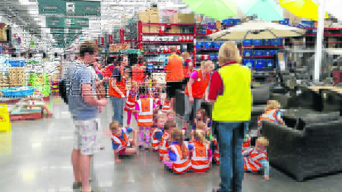 GOOD ADVICE: The children saw Bunnings’ recycling activities, electricity and water saving measures.
