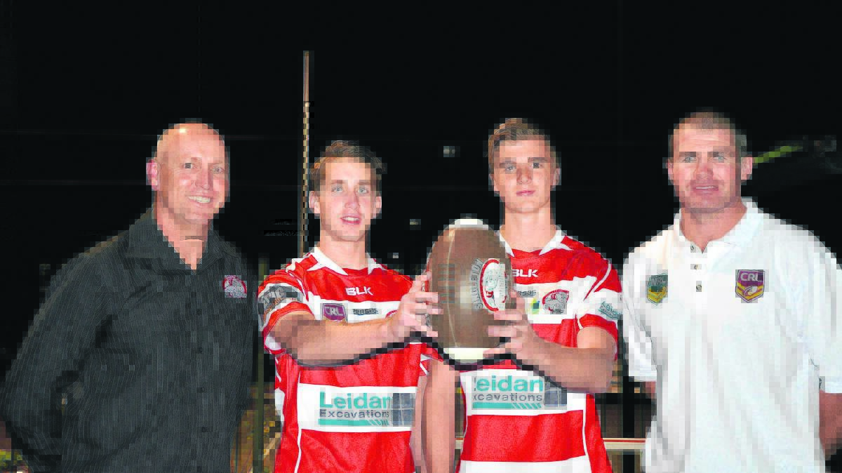  under-16 coach Paul Daniel, James Bradley, Mark Fogarty and NSW CRL under-16 mentor Andrew Ryan.