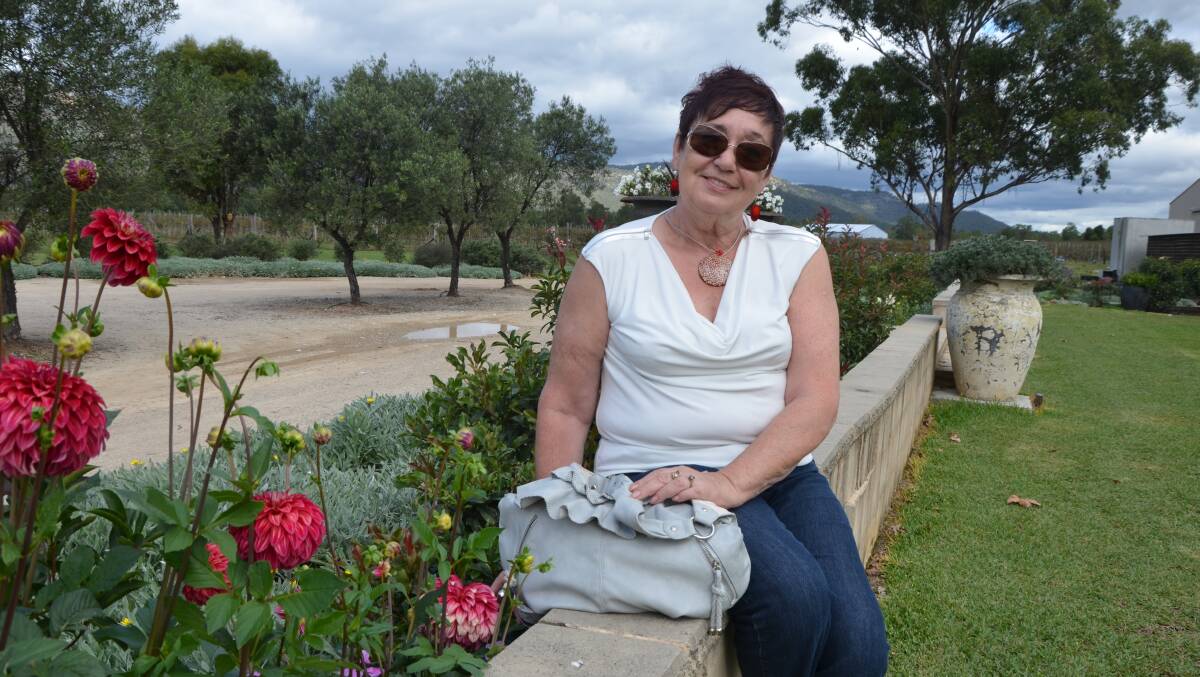 RELAXING DAY: Sue Cattell enjoys Litte Bit of Italy. 
