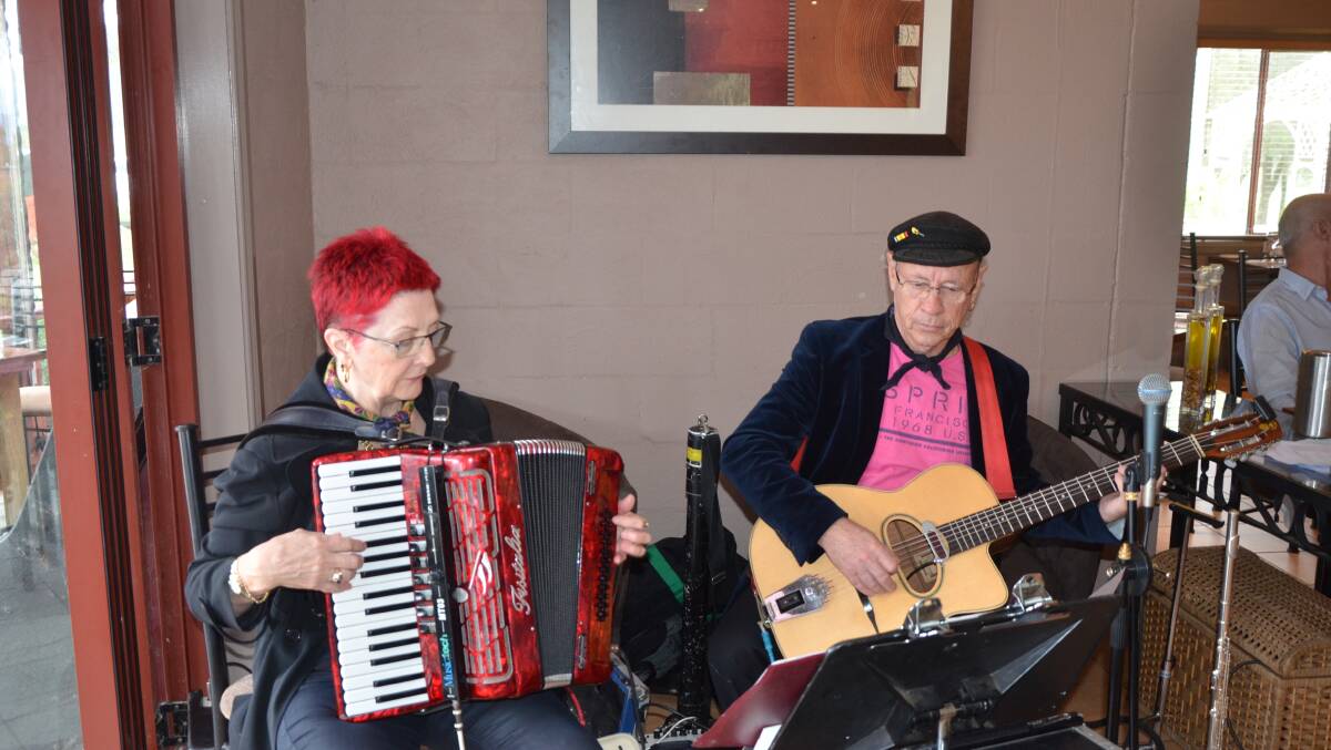 MUSIC: Viva made up of Marie and Peter Rappolt play classic Italian music at the vineyards.