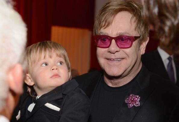 Zachery Furnish-John looks to father Elton John.