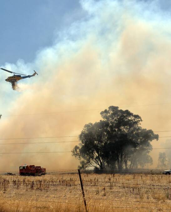 DANGER: A fire in Maiden Gully in February this year. Picture: BRENDAN McCARTHY