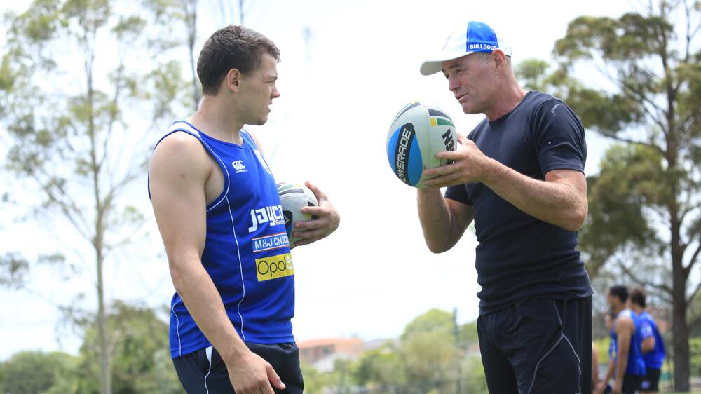 FRESH START: Former Singleton Greyhound Kerrod Holland is put through his paces at a recent Canterbury Bulldogs’ training session. Pic: Courtesy of the Canterbury Bulldogs