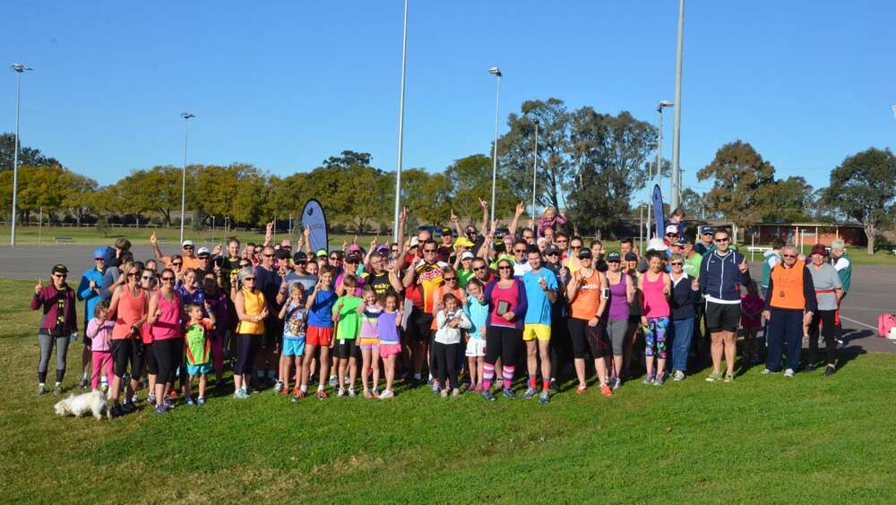 FUN CREW: Participants in Saturday’s parkrun, which celebrated its first birthday at Rose Point Park.