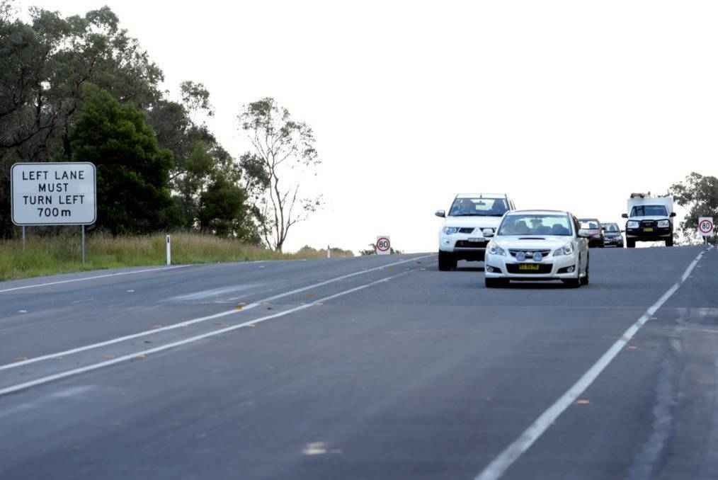 HORROR: The stretch of the New England Highway where Tori Earl and Kendall Burke were killed in a crash on May 14, 2015. Picture: Simone De Peak 
