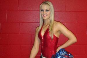 OUR STAR:  Joanna Moore is adding some local interest to the Newcastle Knights cheerleading squad.