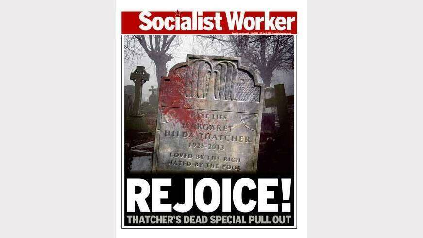 Photos of the front pages of British newspapers following Margaret Thatcher's death. Photo: Twitter/Socialist Worker.
