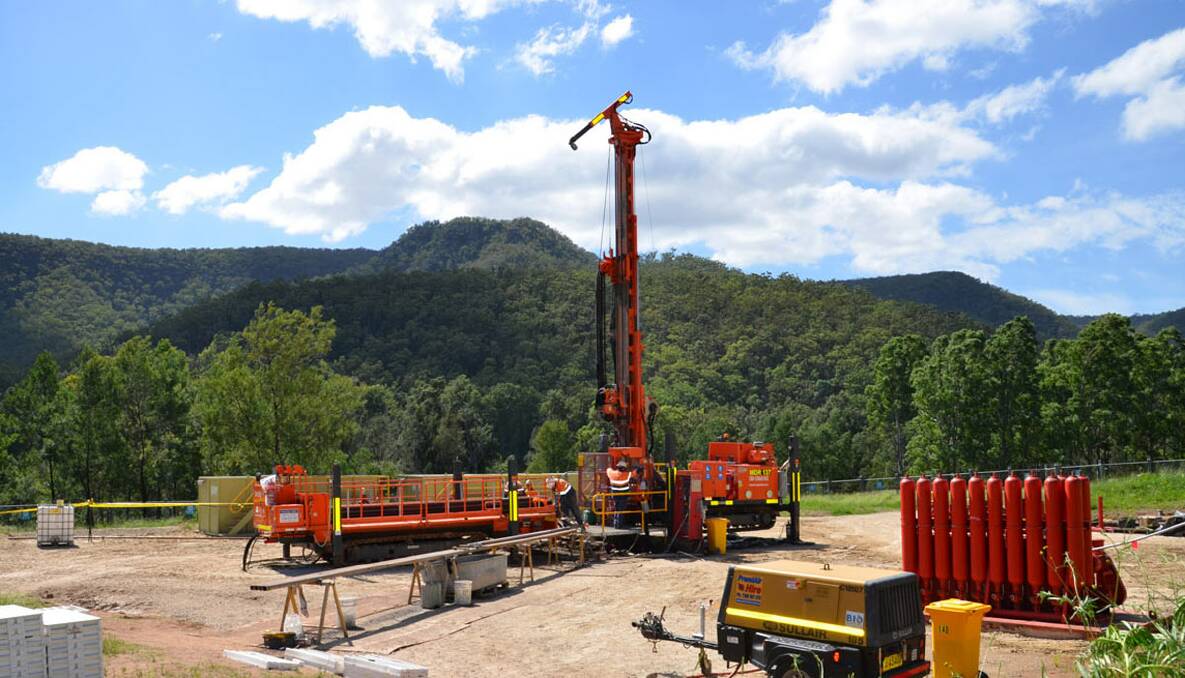 AGL drill operating on their property at Broke.