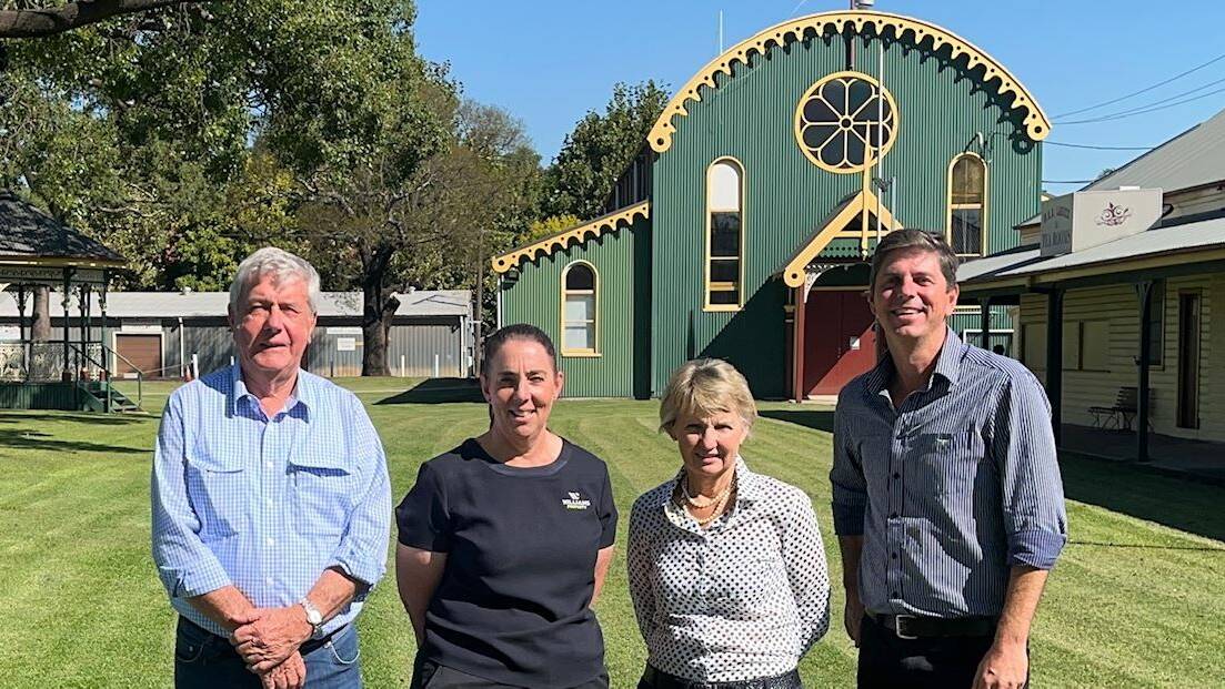 COUNTRY SHOW: (L-R) Singleton Shows David Williams, Roslyn Shearer and Cheryl Marshall with Upper Hunter MP Dave Layzell on Wednesday, April 6. Picture: Supplied