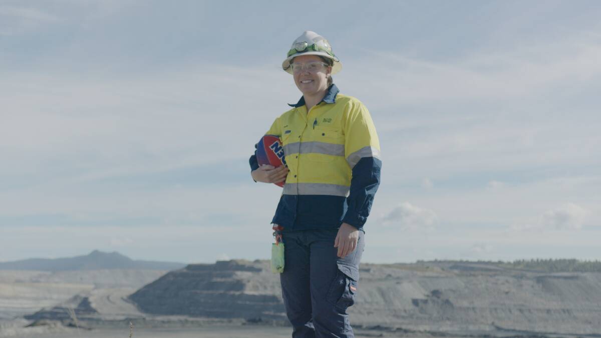 WOMEN IN MINING: Phoebe Desmond, an employee at Glencore's Bulga Coal near Singleton, has signed for the Newcastle Knight's NRLW side. Supplied: Brad Emery NSW Mining