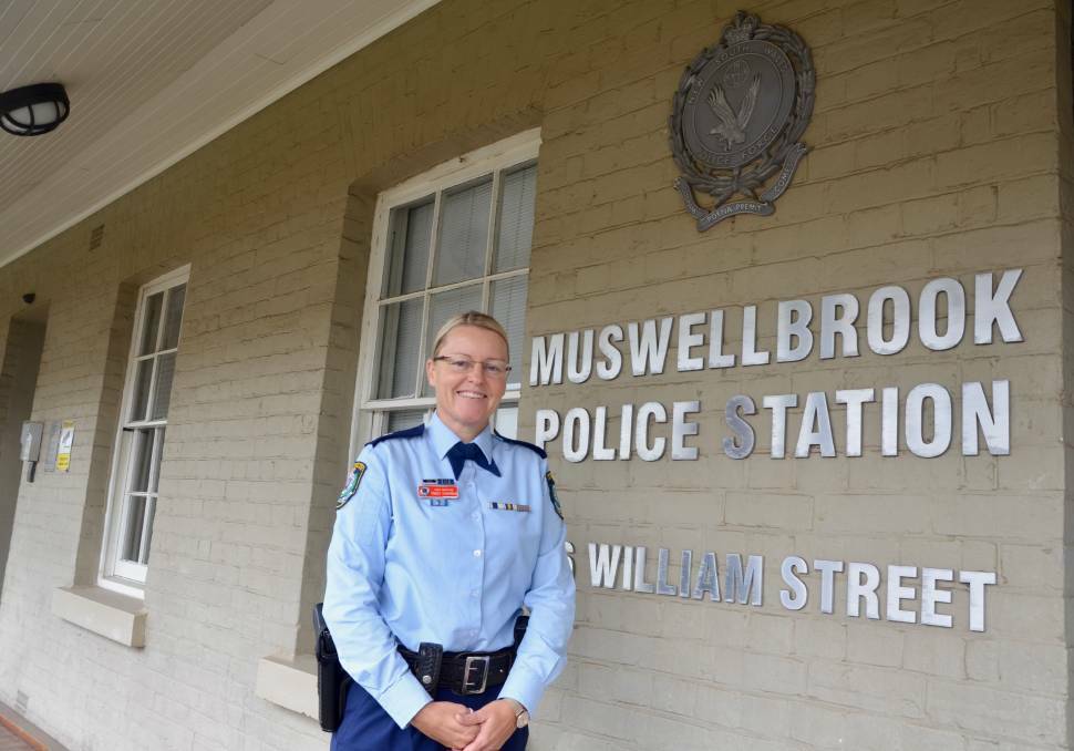 HUNTER VALLEY: Supt. Tracy Chapman outside Muswellbrook Police Station. Picture: Cody Tsaousis 