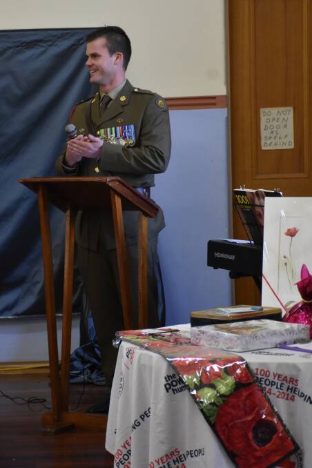 Guest speaker Major Timothy Butcher, Singleton School of Infantry.